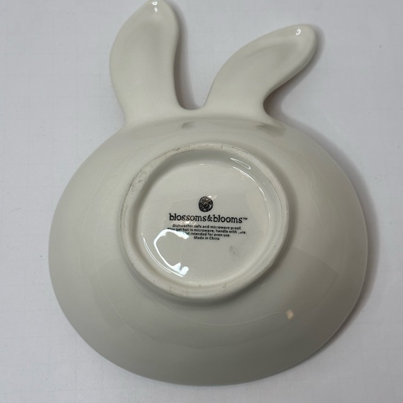 Blossoms and Blooms Easter Rabbit Ceramic Candy Dish - Picture 2 of 3